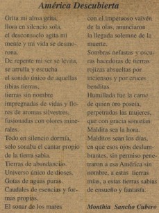 Poesía América Descubierta